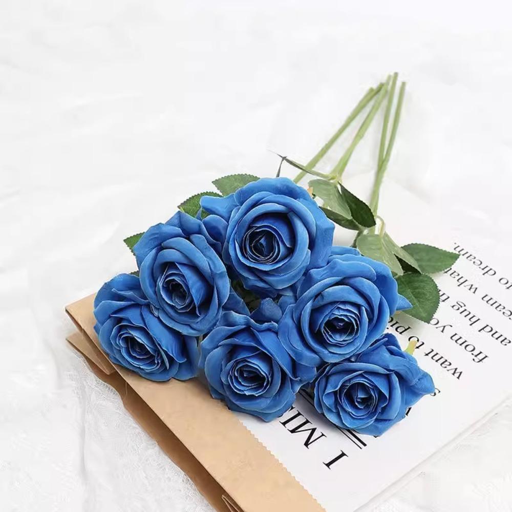 3/5Pcs Tulip Rose Artificial Flower Bouquet for DIY Home Room Table Decor Wreath Gift Box Scrapbooking  Wedding Christmas Decor