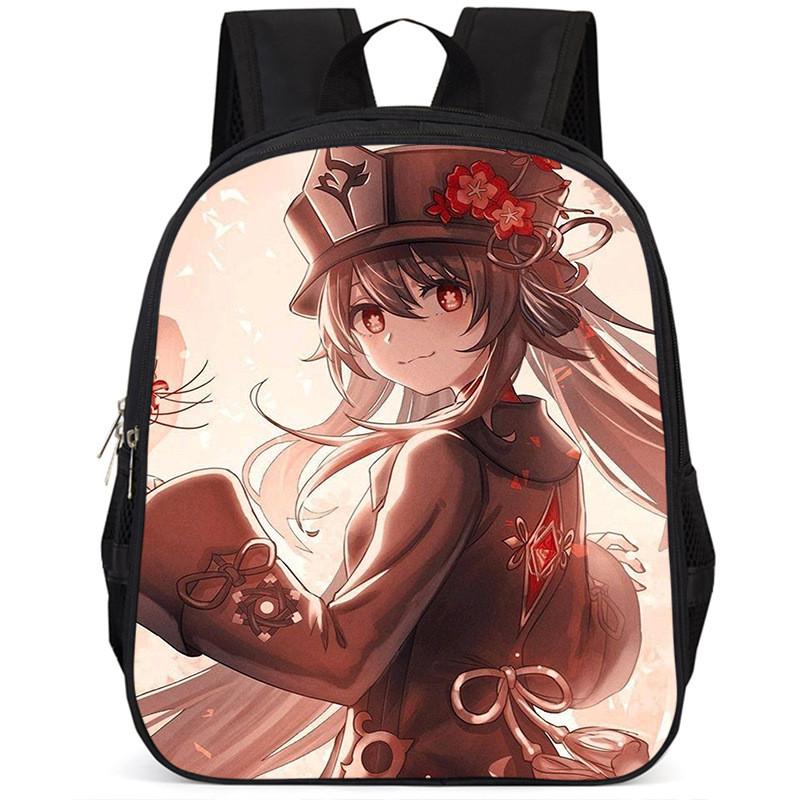 Genshin Impact 15 Inch Large Capacity Lightweight Oxford School Backpack For Kids