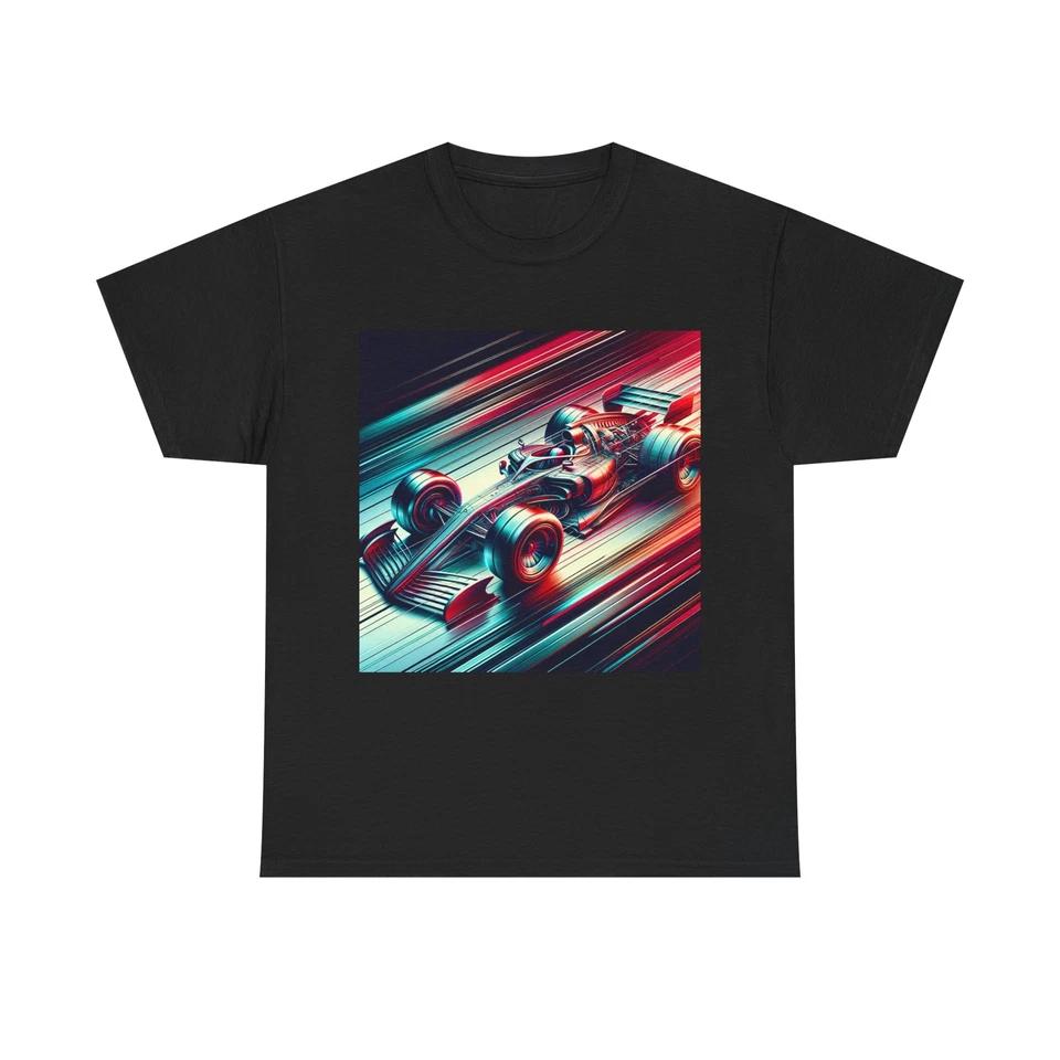 Unisex Adult T Shirt Futurism Racing Car in Motion Blur 3XL