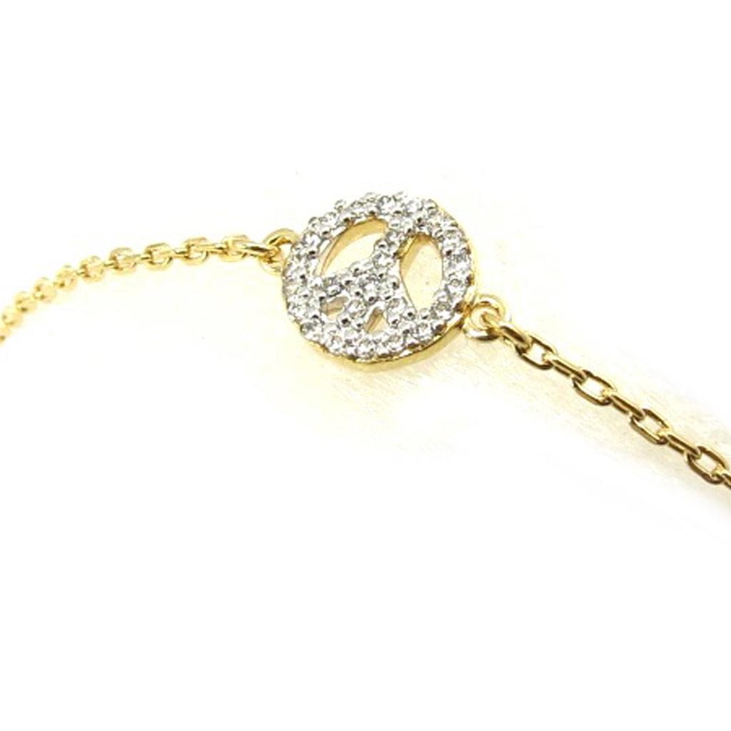 Les Trésors De Lily [K3441] - Zweifarbiges, vergoldetes Peace-Armband