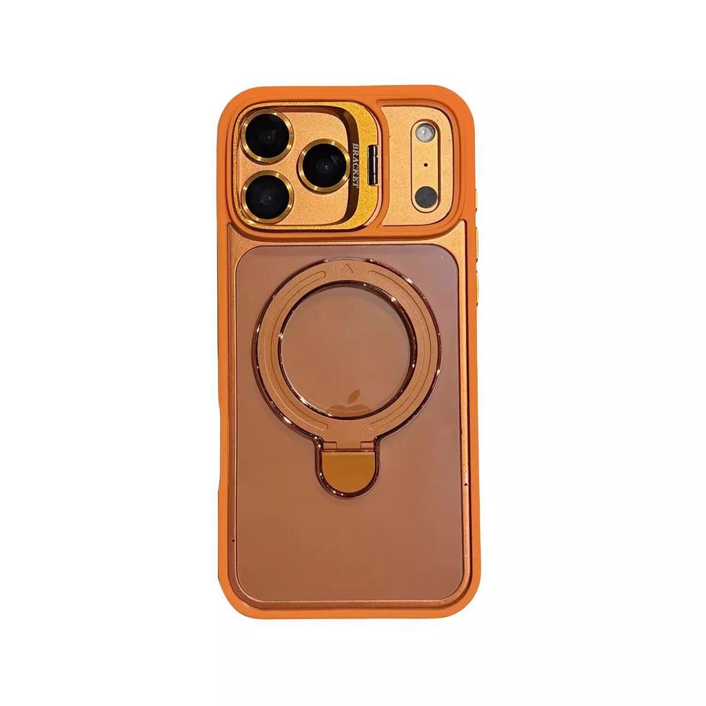 Magnetic Lens Dual Bracket for iPhone17PROMAX Creative Mobile Phone Case for Apple 16 with Lens Film