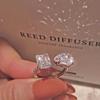 Horký Nový Prsten ze Sterlingového Stříbra 925 Hruškový Brus Smaragdový Brus Simulovaný Diamant Svatba Párty Vintage Otevřený Prsten Jemné Šperky Vánoční Dárky