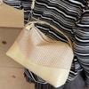2025 new rainbow stripe woven armpit bag fashion casual shoulder high value niche messenger bag women's bag