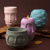Creativity Human Face Candle Jar Silicone Mold DIY Lips Storage Pen Holder Crafts Making Plaster Resin Flowerpot Casting Molds
