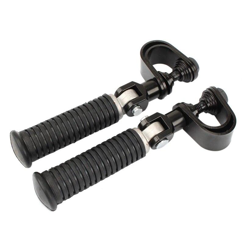 1.25" 32mm Motorcycle Foot Pegs Highway Engine Guard Crash Bars Footrest Mount Clamp For Harley Road King Electra Glide Softail