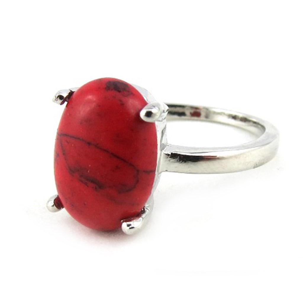 

Красное дизайнерское кольцо Mineralia