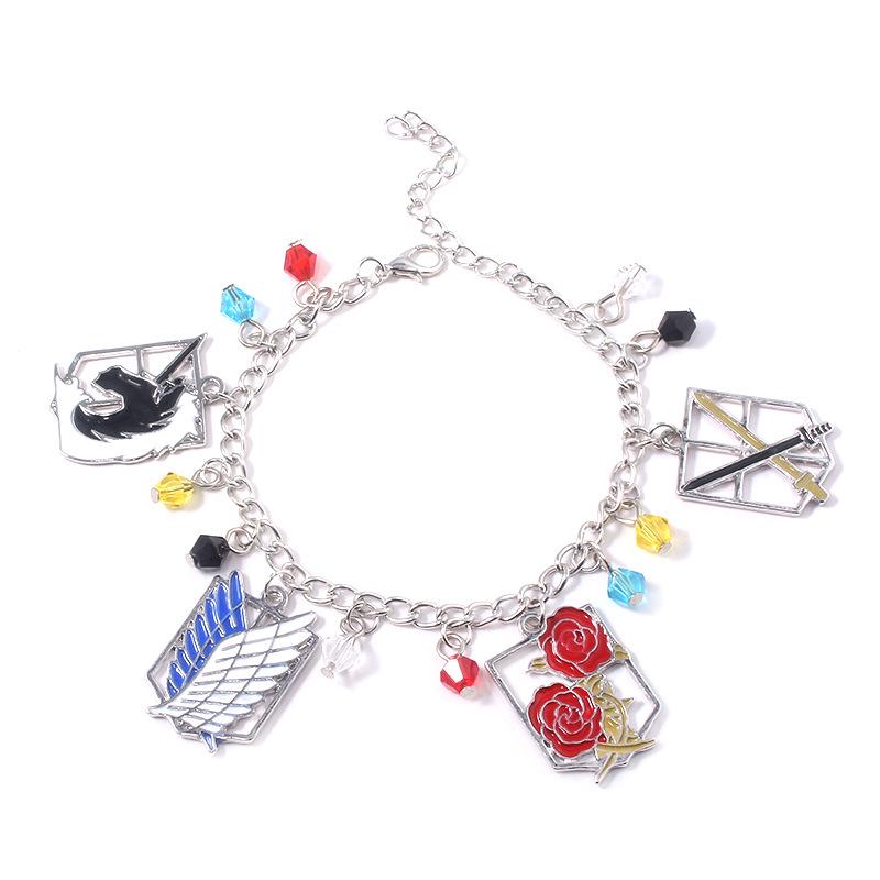 Attack On Titan Four Armies Logo Metal Brooch Keychain