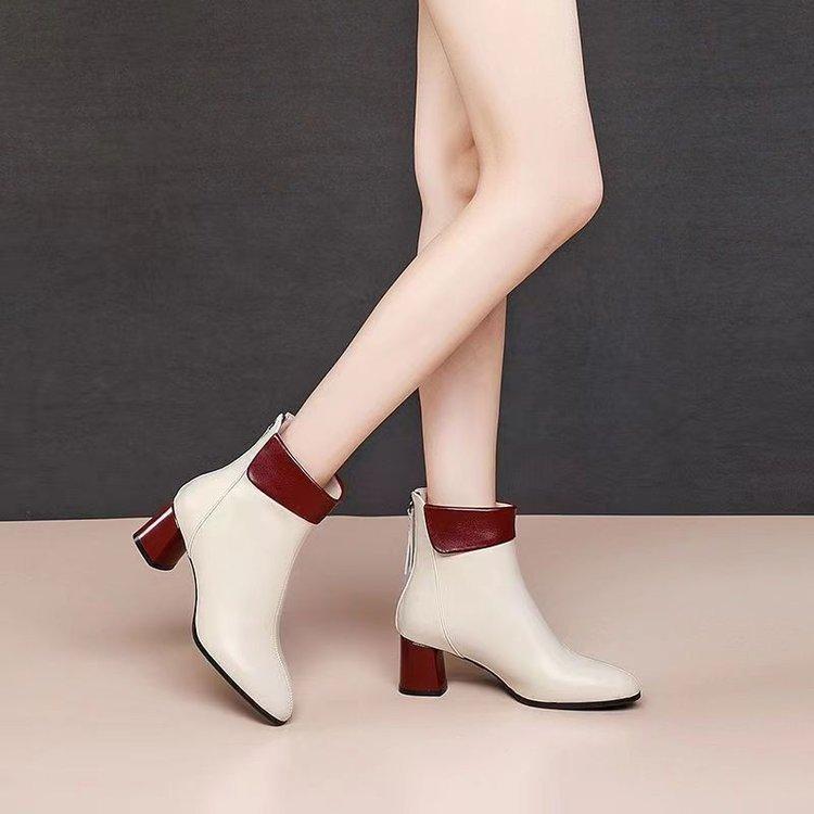 Women Boots Winter Boots Thick-heeled Shoes Ankle Boots Non-slip Martin Shoes Women Winter Boots Shoes