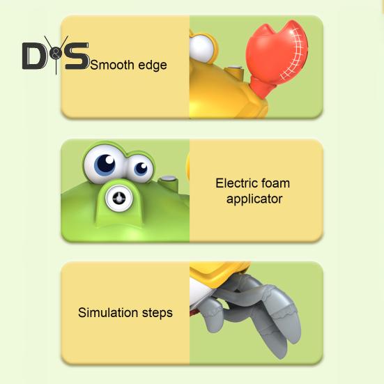 Walking Crab Bubble Machine Automatic Bubble Blower with LED Lights & Music Electric Fun Outdoor Bubble Playset for Kids