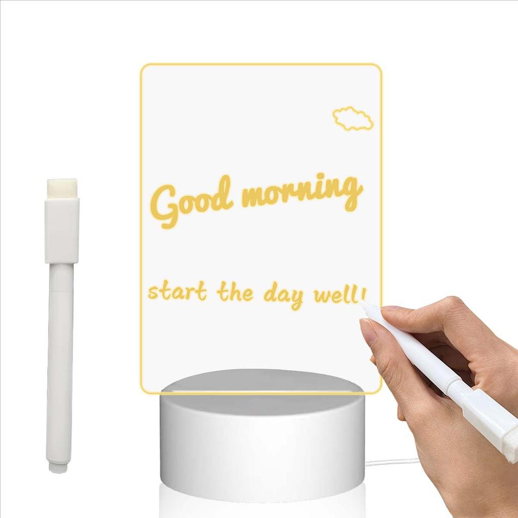 Atmosphere Gift 3D Message Board Night Light Creative Bedroom Bedhead DIY Transparent USB Handwritten Tablet Desk Lamp