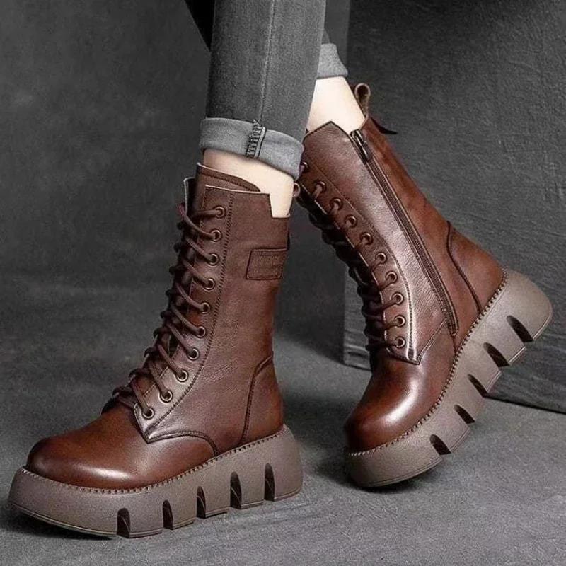 New Women's Ankle Boots Winter Plush Warm Platform Zip shoe Female Waterproof Boot Botas De Mujer Thigh High Boots 2025