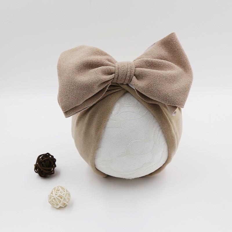 Baby tire cap new imitation cashmere bow children's Indian hat pullover hat baby bag head hat rimless