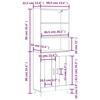 VidaXL Highboard Black 69.5x34x180 Cm Engineered Wood 3189286