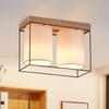 Luminária de teto - NETTLIFE - 2 lâmpadas E14 - Metal bege - Retro industrial - Diâmetro 28 cm