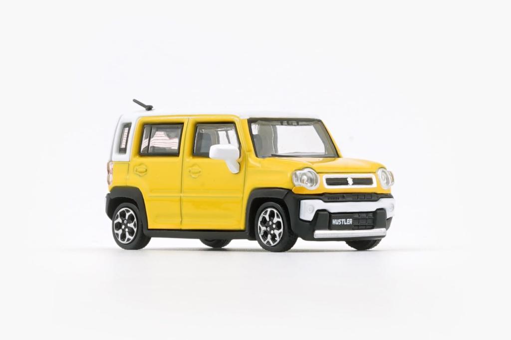 BM CREATIONS Suzuki Hustler 2019 Active Top RHD 1/64 Yellow/White (Finished Model)