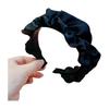 Women Headband French Style Smooth Satin Wide-Brim Sponge Filled Hair Hoop Soft Fabric Hair Accessory