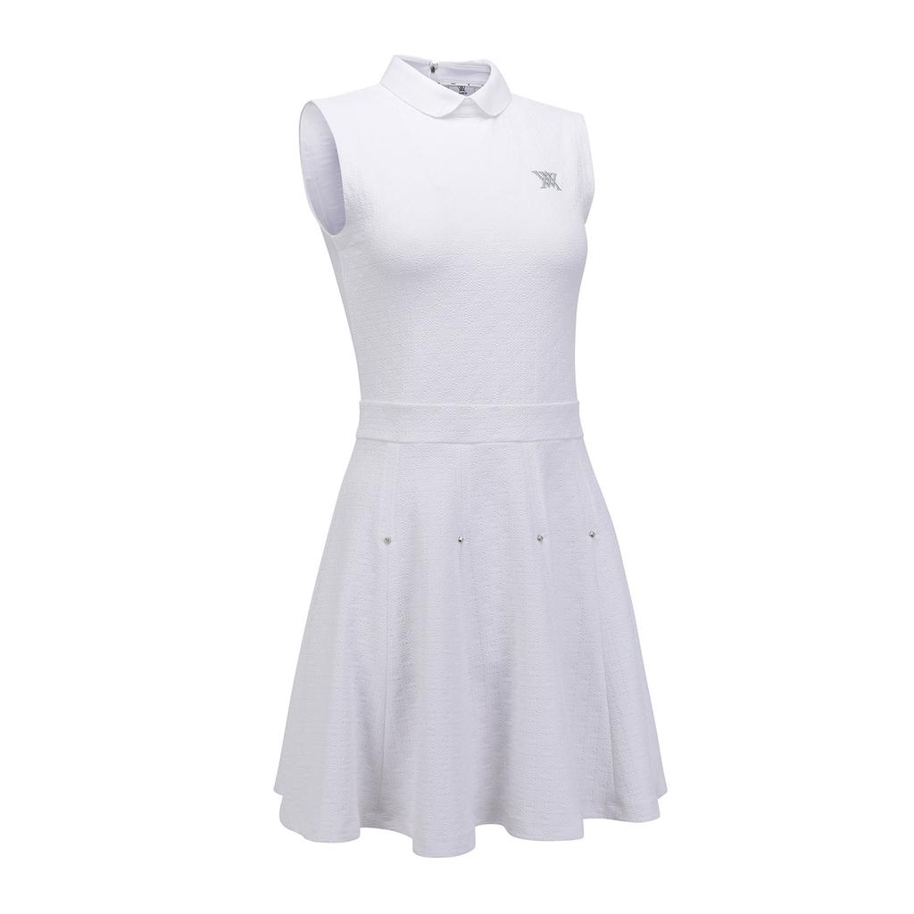 Anew Golf Women Emboss Jacquard One-Piece_Wh