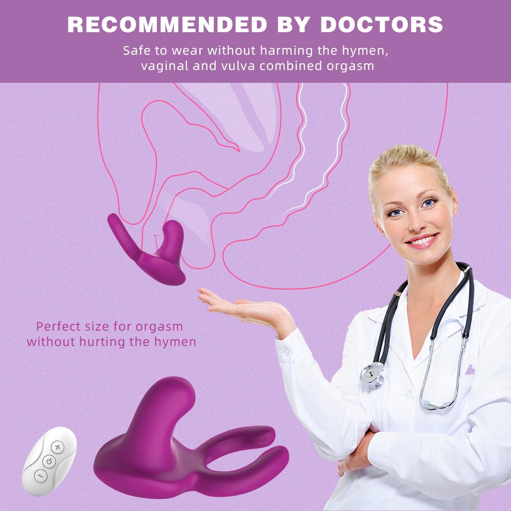 Tri Motor Female Vibrator Clitoris Labial Stimulator Remote Control Masturbation Toys Vibrate Nipple Clip Penis Ring Adult Toys