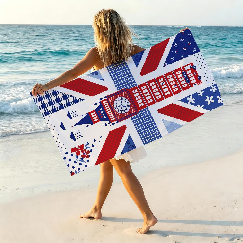 UK England Flag Towel Soft Pool Gift For Travel Gym Shower Camping Quick Dry Sports Beach Towel