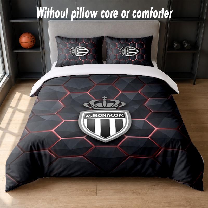Monaco FC Design Bed Bedding Set 1 Duvet Cover + 2 Pillowcases Soft Breathable Household Bed Linens
