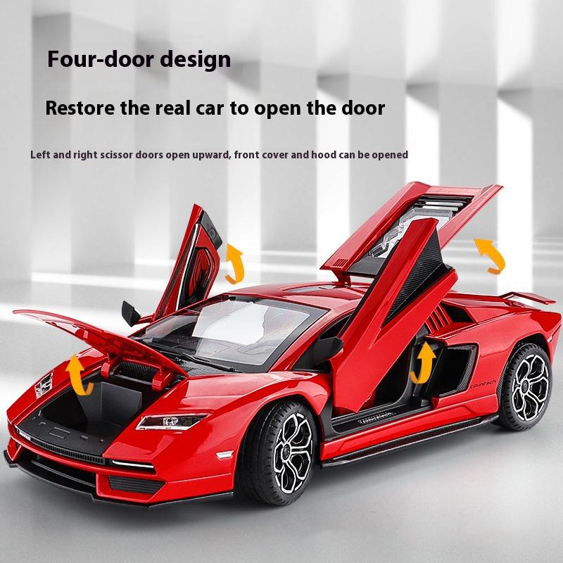 1:24 alloy LPI 800-4 model, cool sound and light, exquisite desktop ornaments, the best collection for car model enthusiasts