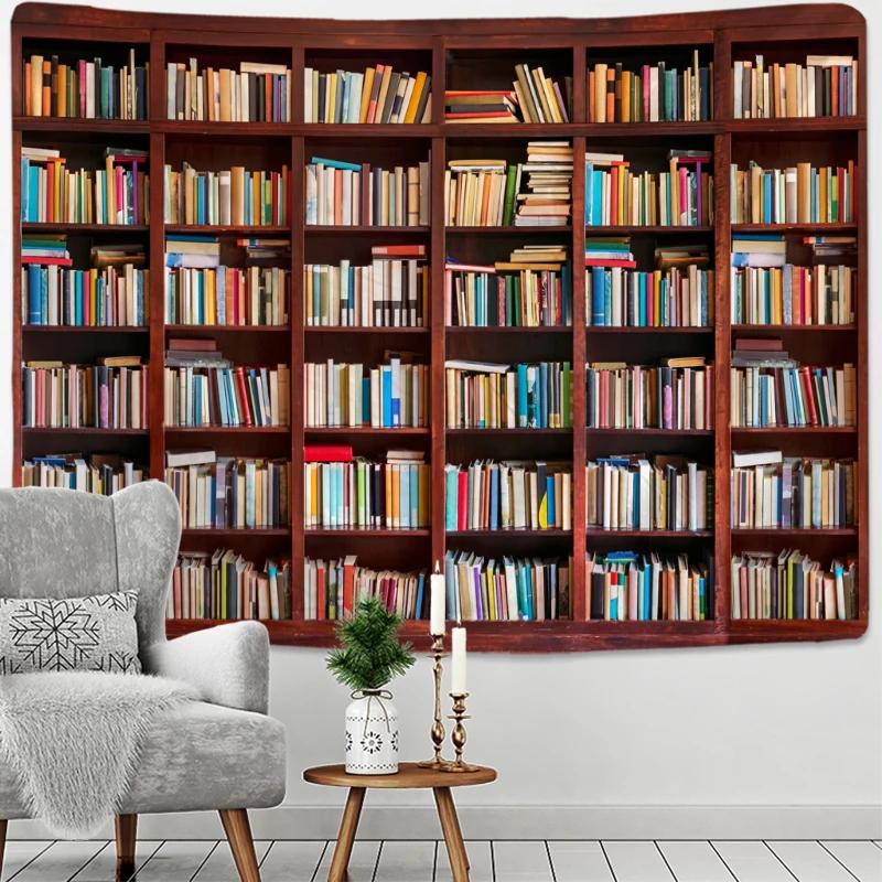 Tapestry Retro Magic Bookcase Tapestry Mysterious Library Tapestries Wall Hanging Art Throw  Bedroom Living Room Home