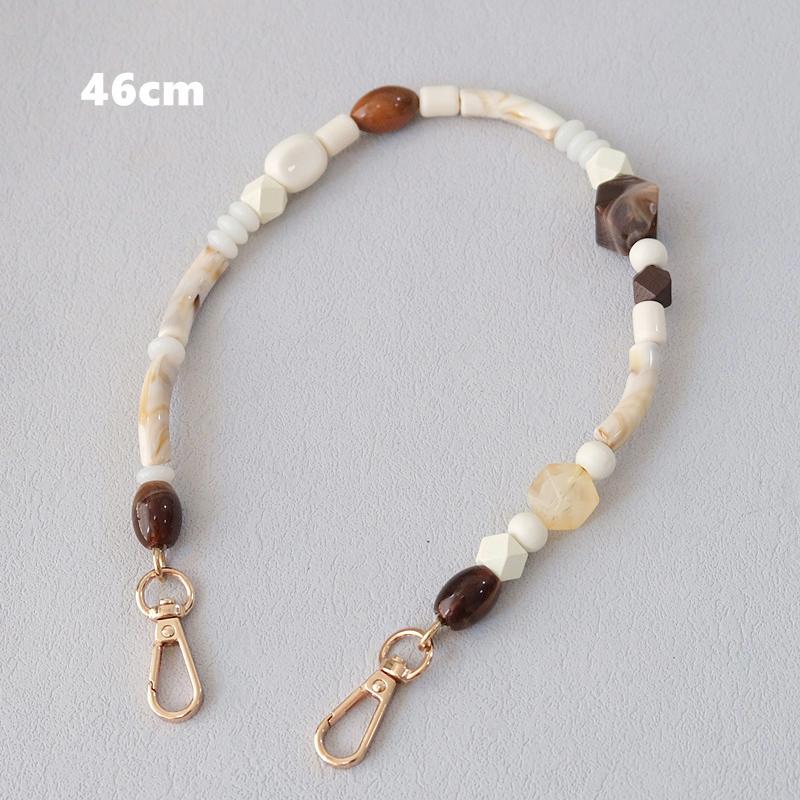 New Woman Bag Accessory Colorful Wood Resin Beads Handcrafted Wristband Acrylic Bag Chains Women Replacement Bag Handle Chain