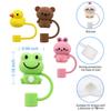 Cute Straw Cover Cap For Stanley Cup Reusable 10mm Silicone Straw Topper Compatible 30 40 Oz Tumbler With Handle Tips Lids 5Pcs Cup Holders 5
