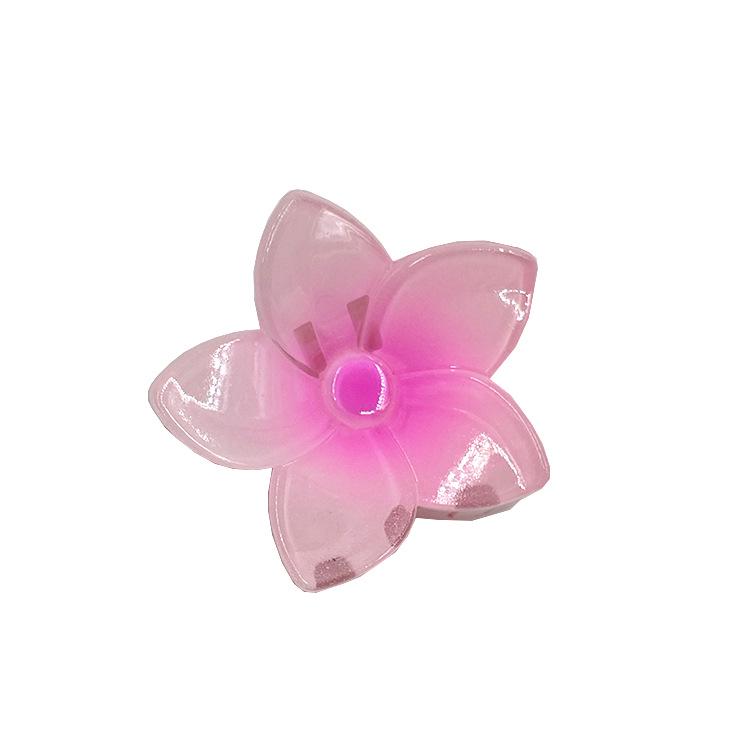 4cm průhledná třpytivá sponka do vlasů ve tvaru vajíčka s květinou - žraločí sponka do vlasů