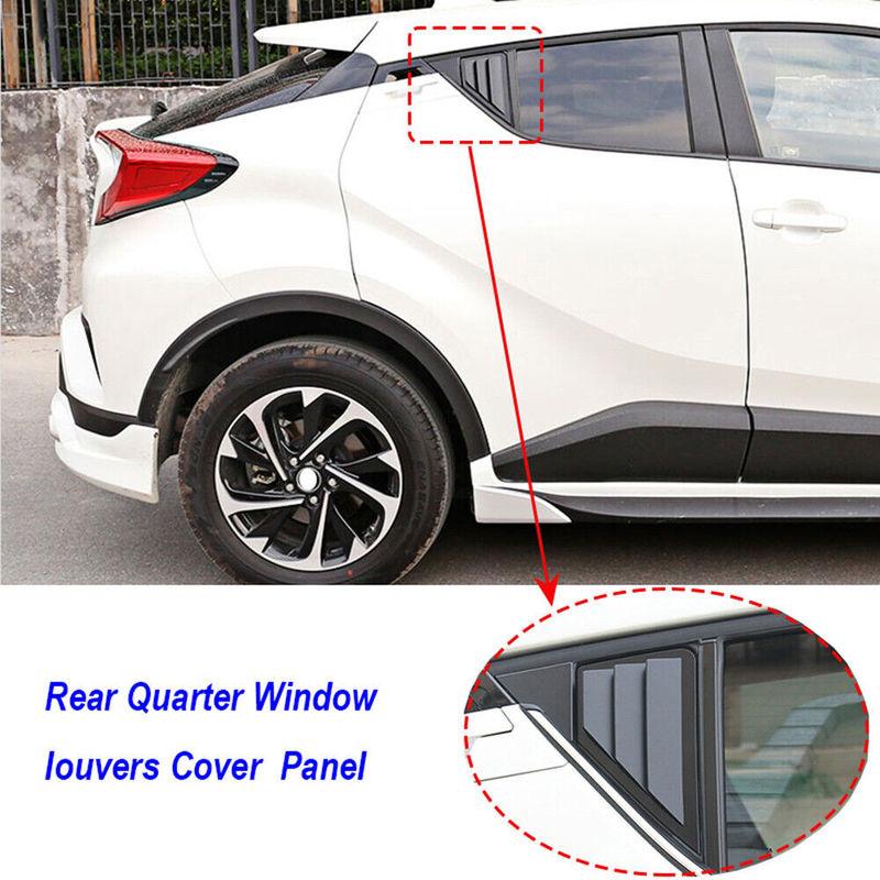 For Toyota C-HR CHR 2016- Car Rear Louver Window Side Shutter Cover Trim Sticker Vent Scoop ABS Carbon Fiber Accessories