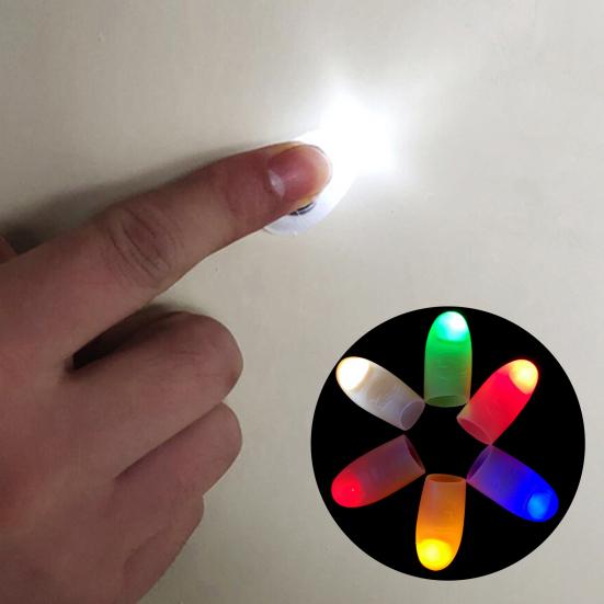 Magic Thumb Lights LED Magic Thumb Prank Toy Light Up Flashing Fingers Tips for Magic Stage Tricks Performance Props