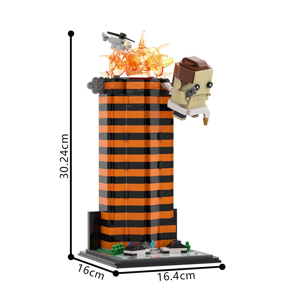 Gobricks MOC Die Hard Bruce Willis Building Blocks Toys Gift