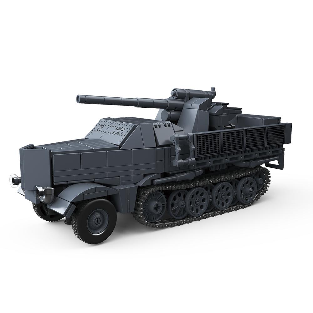 

726pcs WW2 Army Military Soldiers German 88 MM Flak Transport Vehicle Model Assemble Building Blocks Bricks Children s Toys