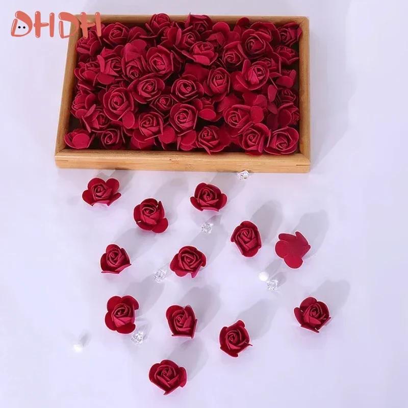 Artificial Foam PE Rose Heads Artificial Roses DIY Valentine's Day Rose Wedding Candy Box Decoration Material