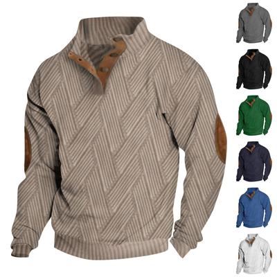 Das Herren-Sweatshirt mit Stehkragen im Frühling und Herbst ist ein Outdoor-Freizeitpullover