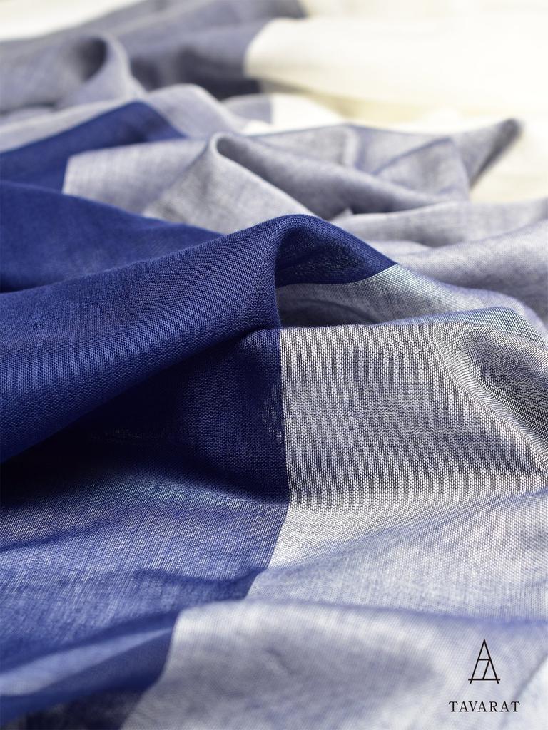 TAVARAT Thin Made in Antibacterial and Men's Stole, Japan, 100% Cotton, Kyotango, Odor-Resistant, Tps-044 (Navy)