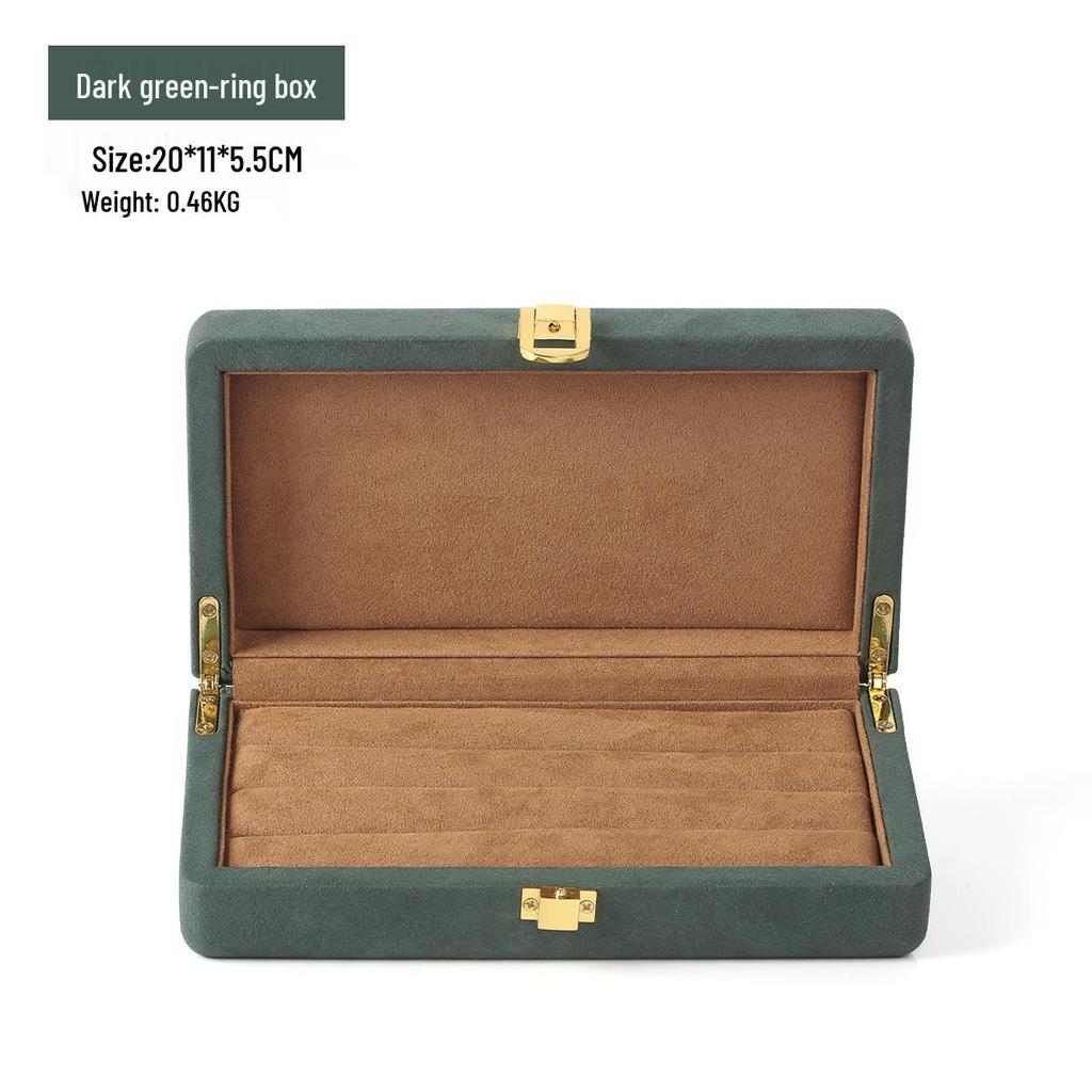 Elegant Jewelry Storage Box with Microfiber Lining for Rings, Bracelets, and Necklaces