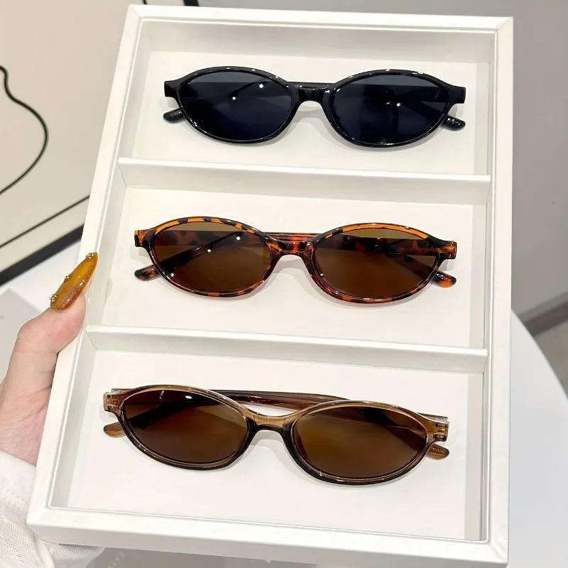 

3Pcs Retro Fashionable Classic Small Oval Glasses Are Suitable For Both Men And Women And Are A Daily Gift For Family And Friend