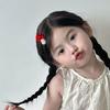 Handmade Crochet Mushroom Hair Clip Headwea Sweet Cute Knitted Hairpin for Girls