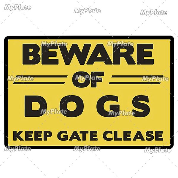 

[MyPlate] Остерегайтесь собаки, металлическая табличка, металлическая винтажная жестяная вывеска, настенный декор для клуба, человека, украшение для бара в пещере, жестяная тарелка 20x30
