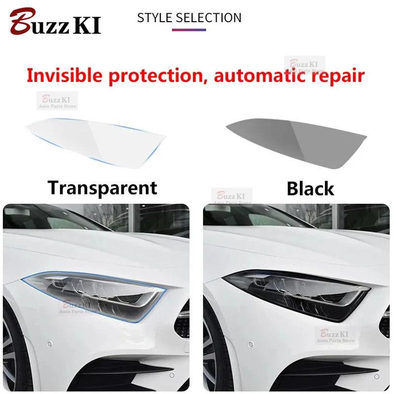For Lexus NX  350h 450h 250 Accessories 2 Pcs Car Headlight Protective Film Front Light Transparent Smoke Black TPU Sticker