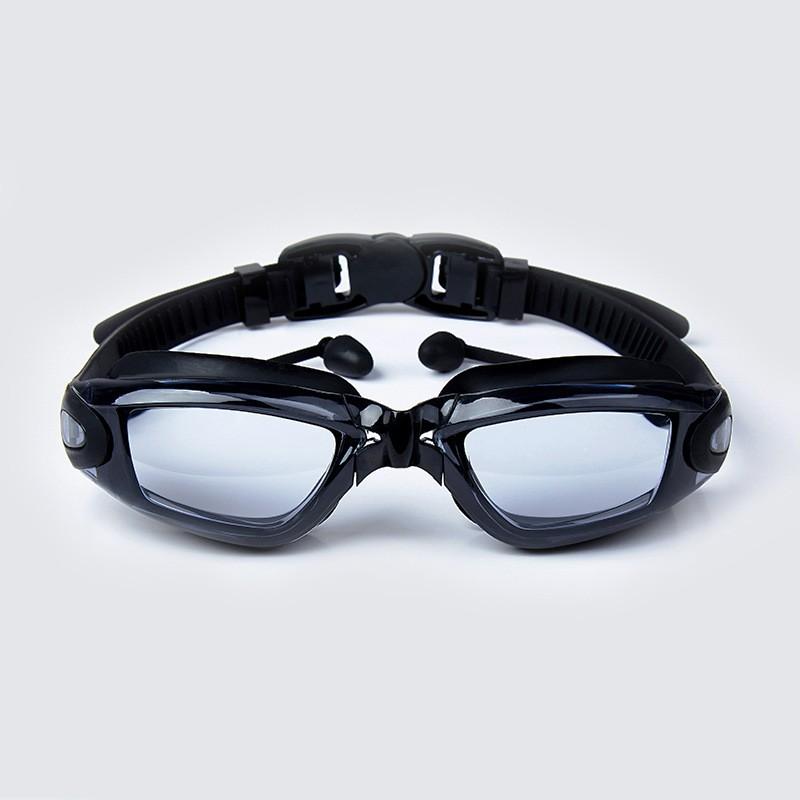 Anti-Fog Waterproof Swimming Goggles With Ear Plugs PC Lens Adults