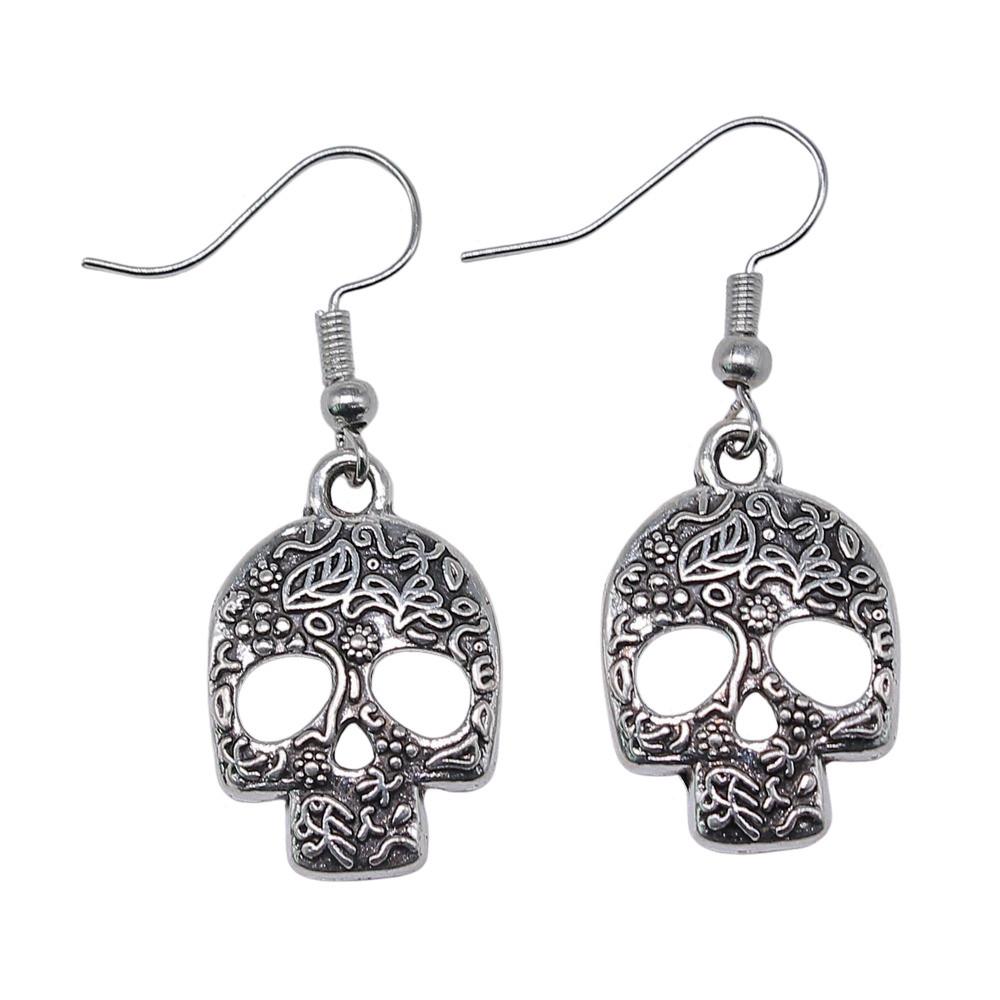 Halloween Charm Dangle Earrings Gothic Crescent Drop Earrings Dark Witchy Occult Jewelry