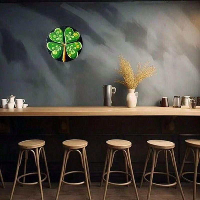 Metal Wall Art Vintage Clover Shamrock Poster for Bar
