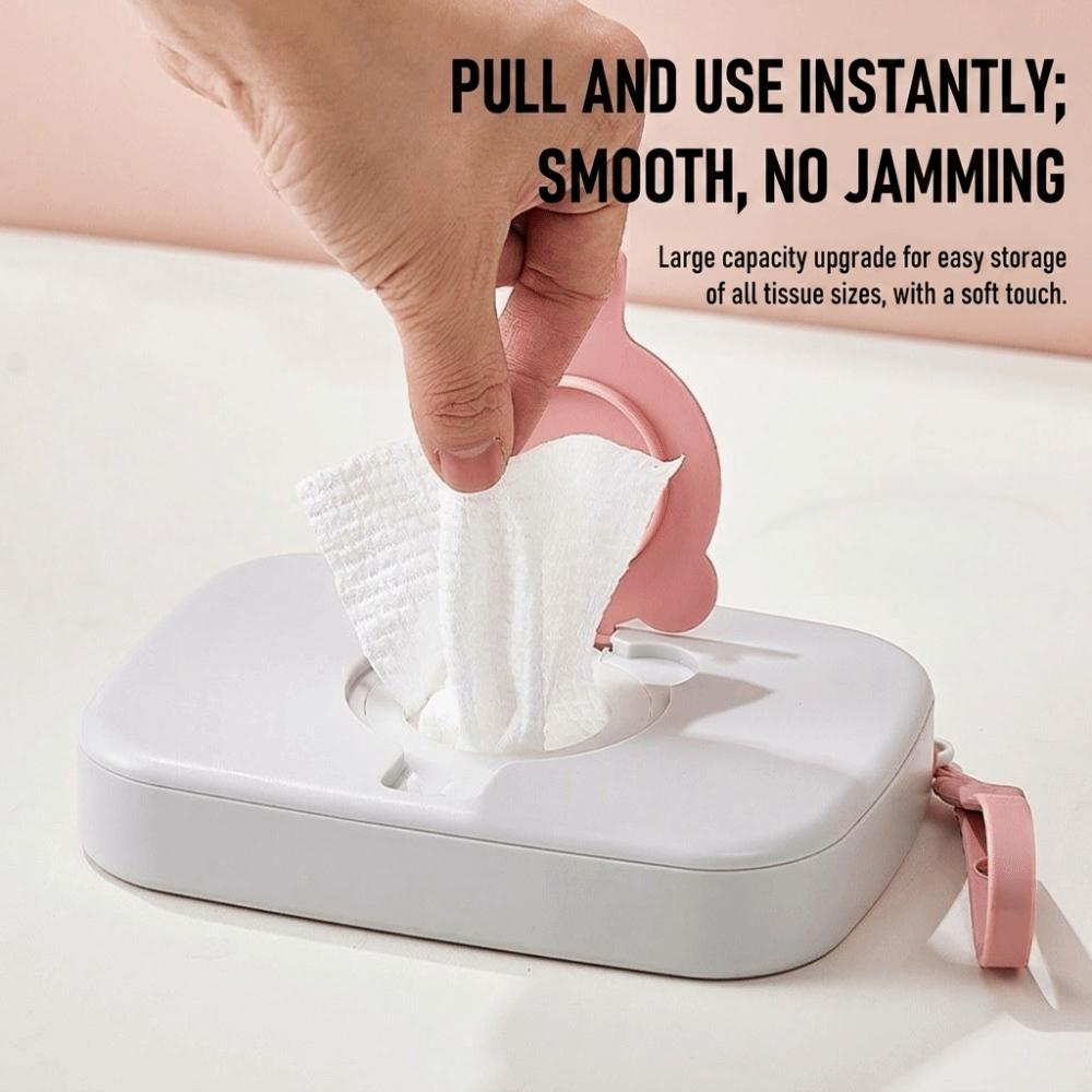 New Flip Cover Portable Wipes Holder Hanging Rope Hygienic Wet Wipes Container Reusable Wet Tissue Box Travel