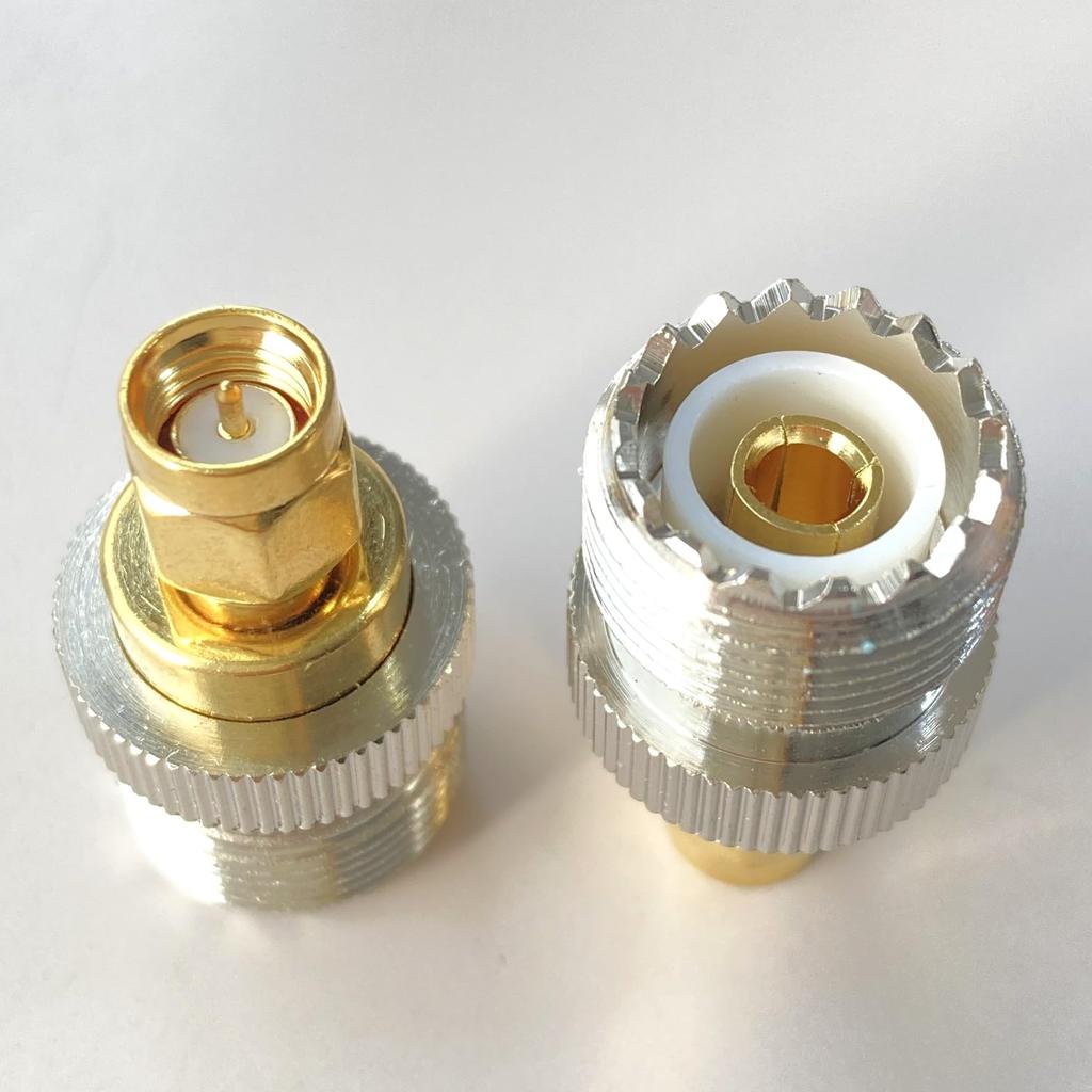 M-Type Female to SMA Male Adapter (MJ-SMA-P) - Set of 2 for Amateur Radio and Other Wireless Communications