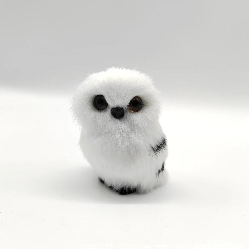 Simulation Owl Ornaments Plush Toys Cute Doll Artificial Fur Toy Christmas Tree Decor Pendant Christmas Gift For Kids Home Decor