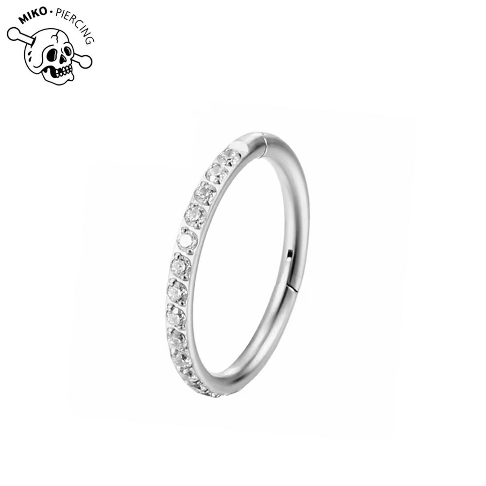 ASTM F136 Titanium Nose Rings 16G/18G/20G Tragus Septum Cartilage Piercing Jewelry Women Out Beautiful Stud Hypoallergenic Ear