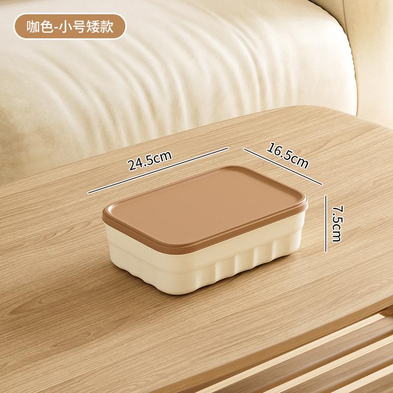 

Настільний ящик для зберігання, косметики, снеків, дрібниць, потовщений ящик для зберігання великої місткості з кришкою та ручкою