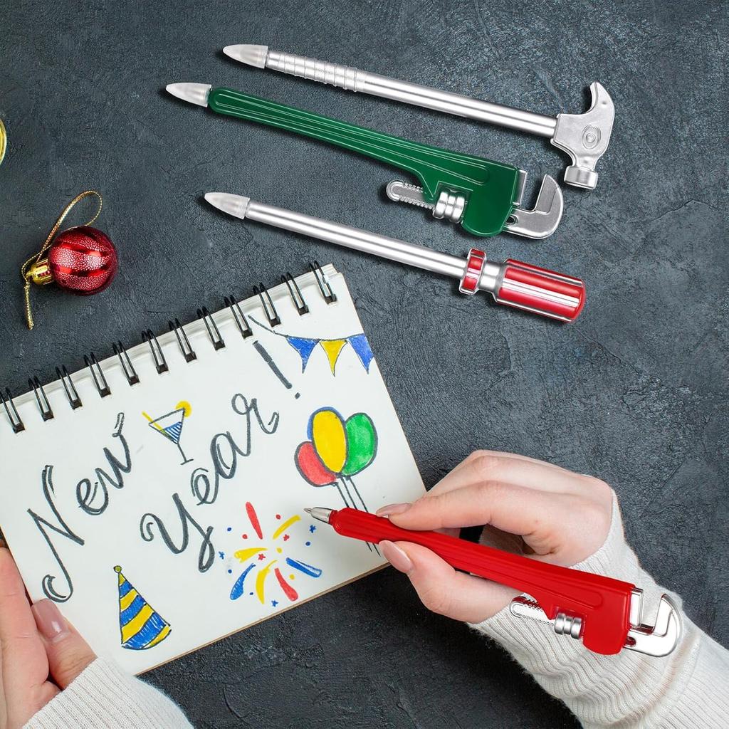 5 предметів Новинка Набір кулькової ручки Ключ Молоток Плоскогубці Викрутка Чорнило чорного кольору A6829